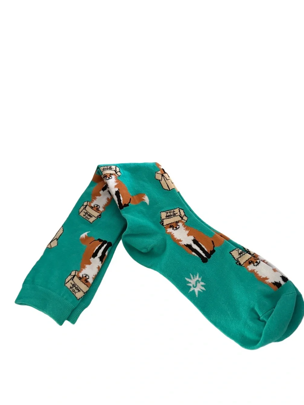 NWOT Sock It To Me “Foxes in Boxes” Knee High Socks Size 5-10